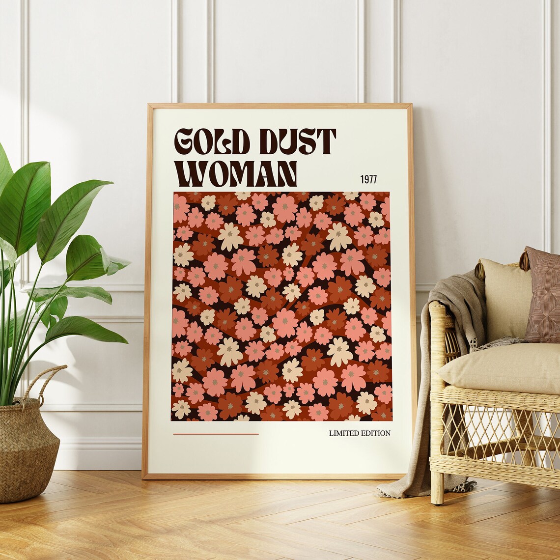 Gold Dust Woman 1977 Floral Limited Edition Music Poster Vintage Art - Image 2