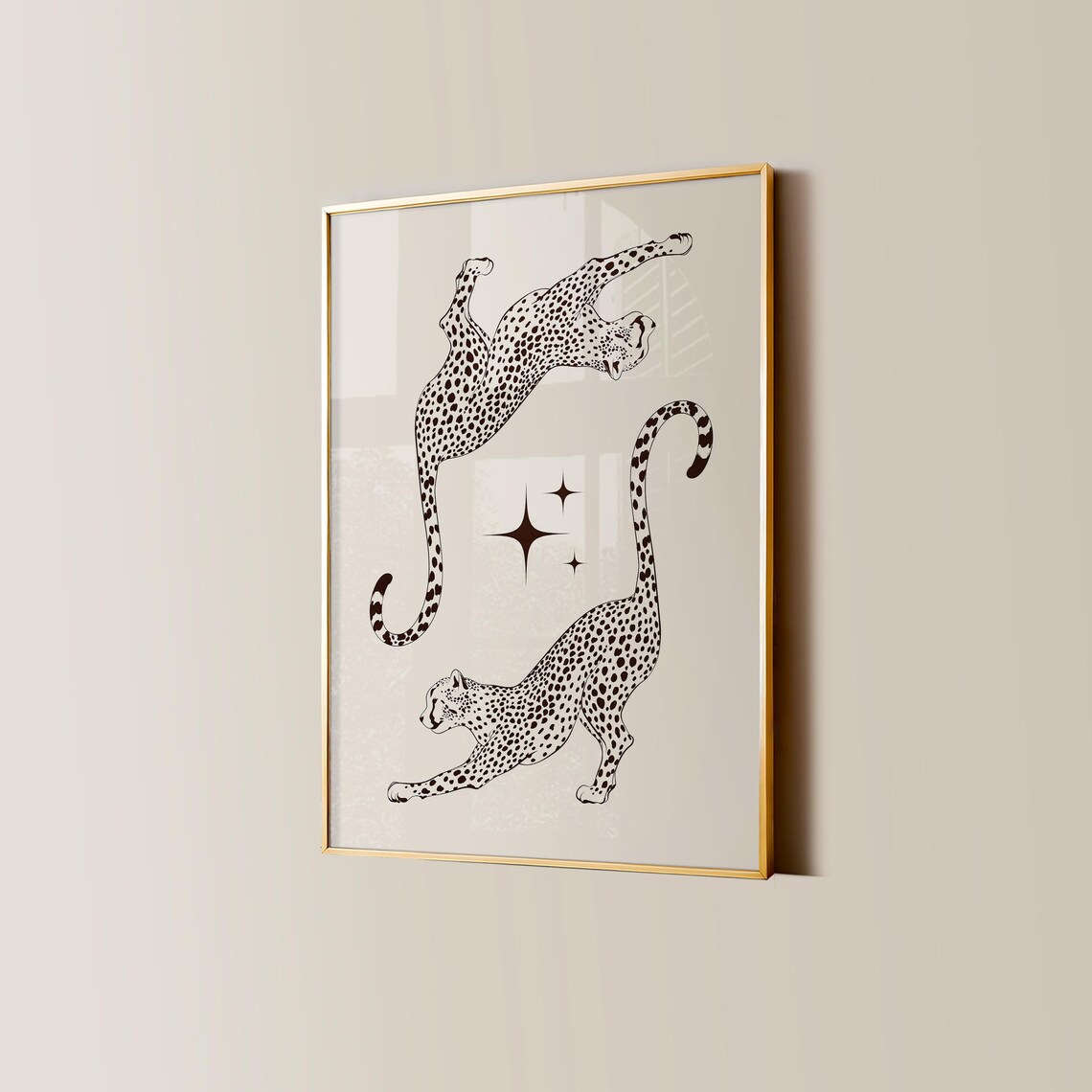 Cheetah Aesthetic Funky Leopard Print Poster - Image 4