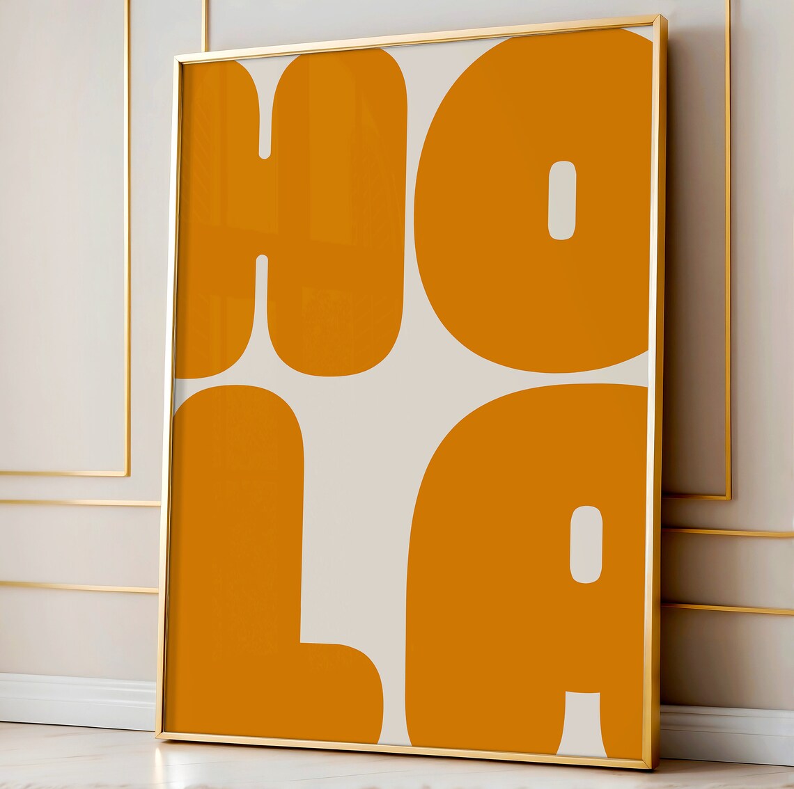 Hola Spanish Funky Dopamine Typography Art Print - Image 3