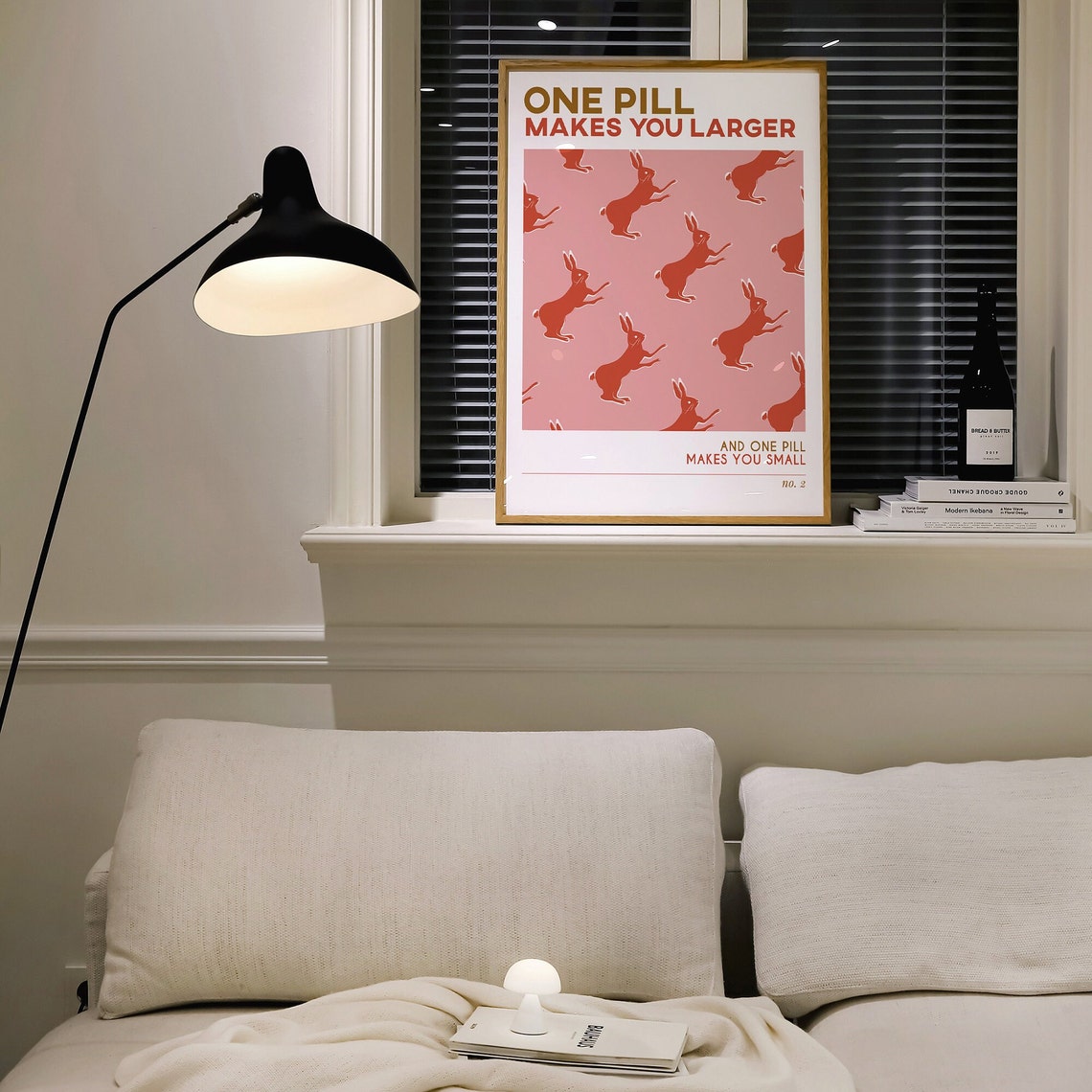 Jefferson Airplane White Rabbit One Pill Lyric Rabbit Poster - Image 3