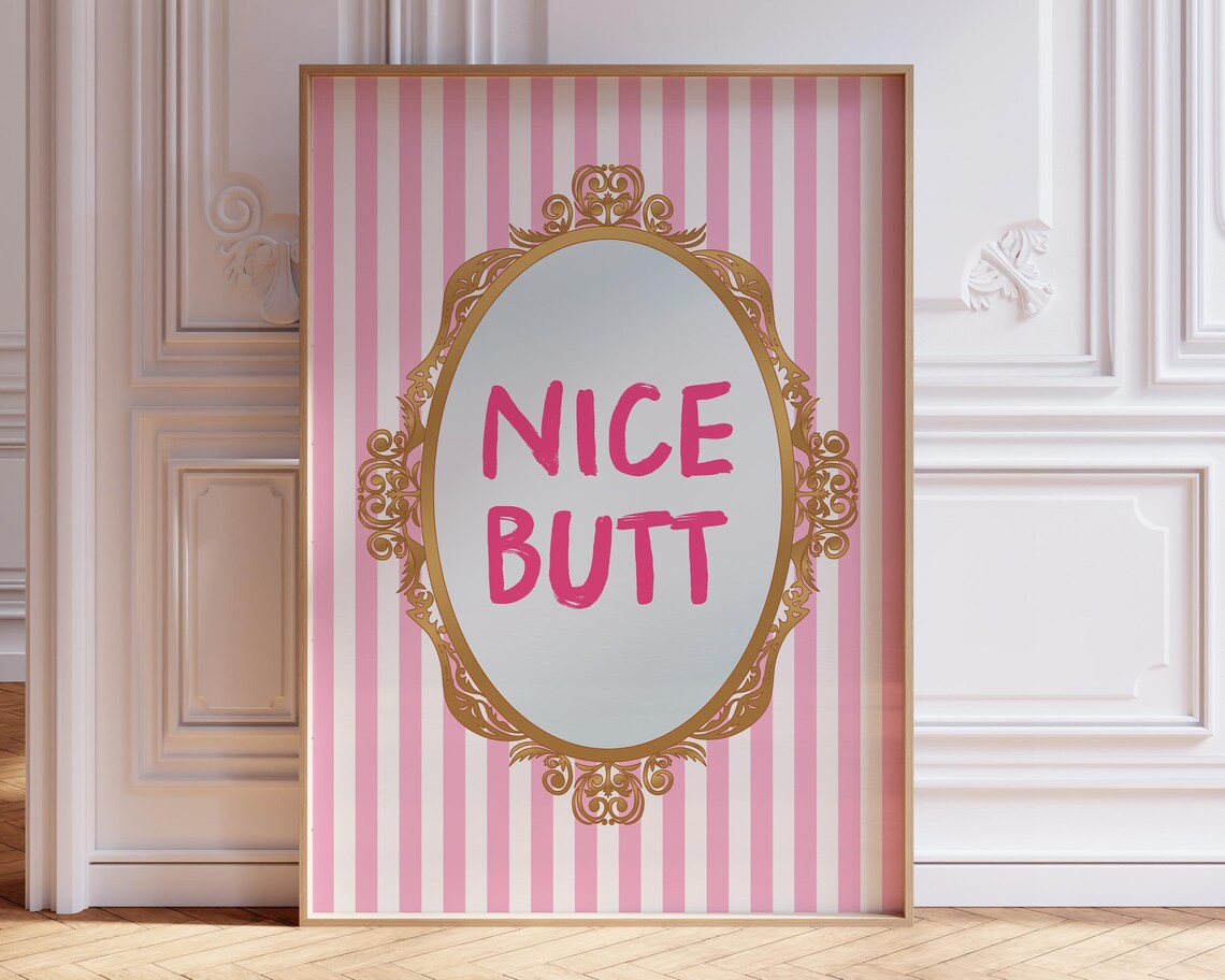 Nice Butt Funny Bathroom Wall Art Poster - Image 3