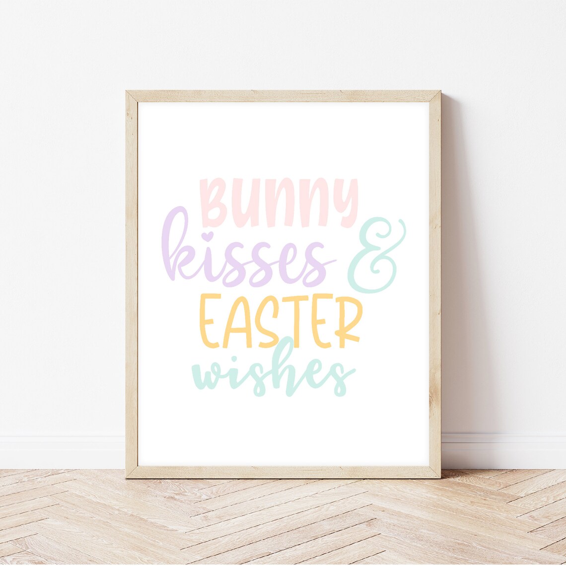 Bunny Kisses and Easter Wishes Art Print