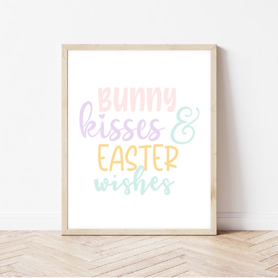Bunny Kisses and Easter Wishes Art Print