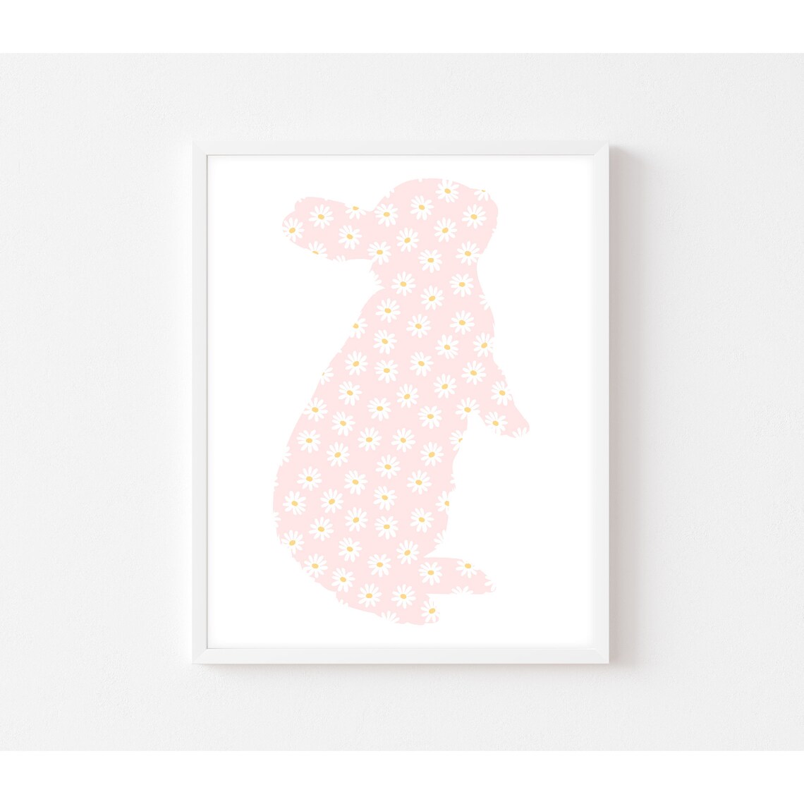 Cute Rabbit Easter Wall Art Print, Spring Decor - Image 3