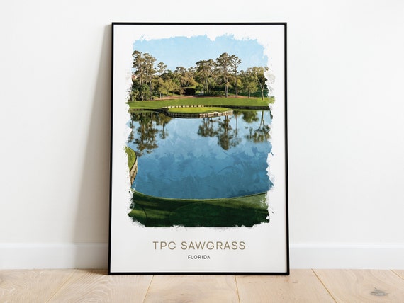 TPC Sawgrass Golf Club Watercolor Art Print