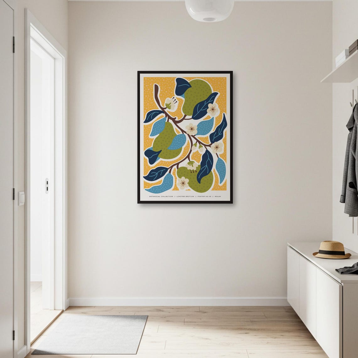 Pear Branch Modern Botanical Art Print - Image 2