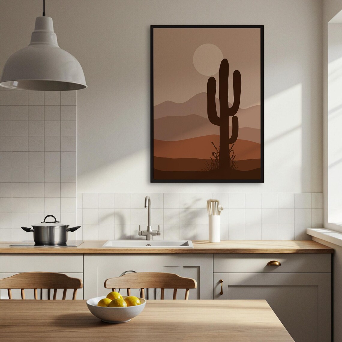 Minimalist Desert Landscape Poster, Boho Decor - Image 3