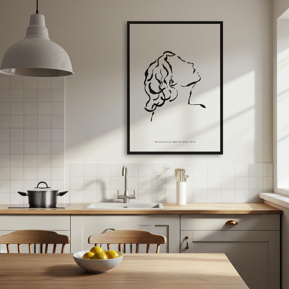 Dancing Collection Woman Profile Line Art Poster Modern Berlin Gallery Decor - Image 2