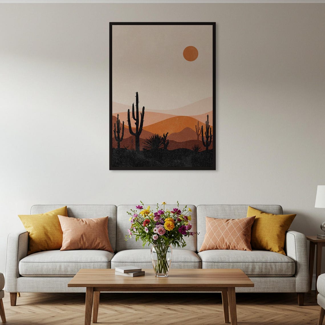 Desert Landscape Poster Boho Wall Art Print Modern Southwest Decor Framed Or Unframed Nature Inspired - Image 2