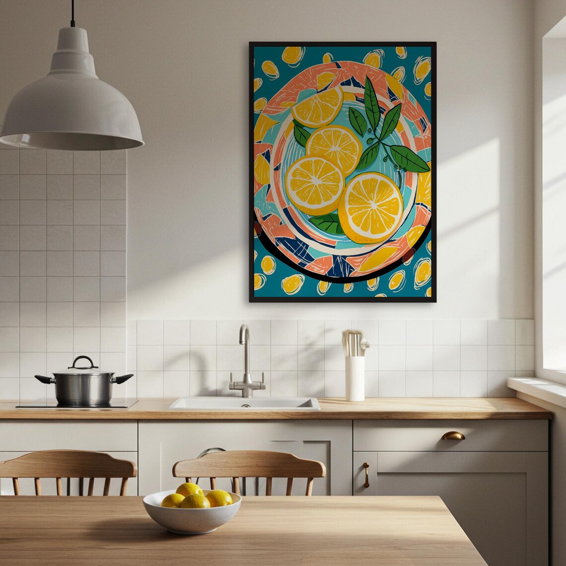 Colorful Lemon Art Print, Kitchen Wall Decor - Image 3