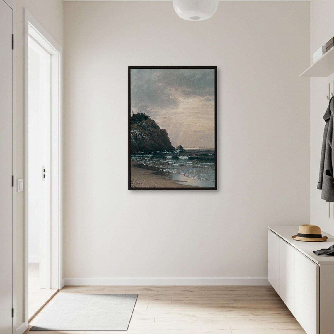 Coastal Landscape Painting, Vintage Seascape Art Print - Image 2