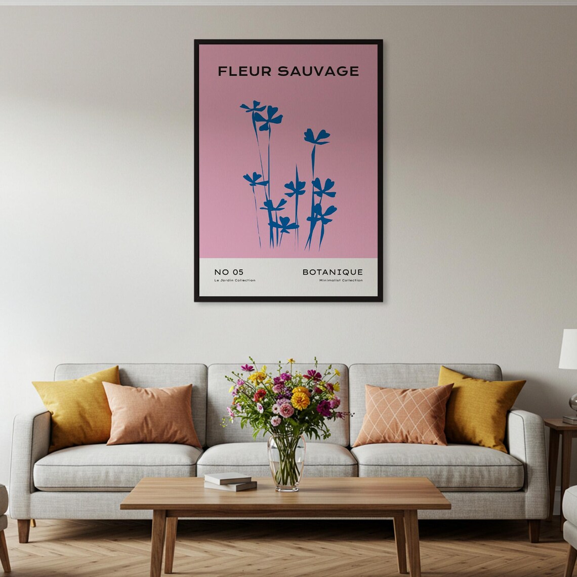 Fleur Sauvage Botanical Poster, Minimalist Floral Art Print - Image 4