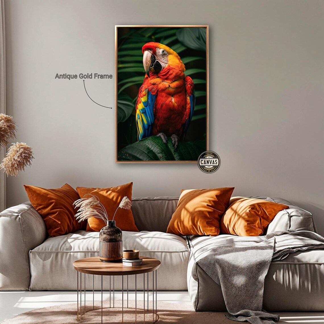 Scarlet Macaw Tropical Bird of Paradise Art Print - Image 5