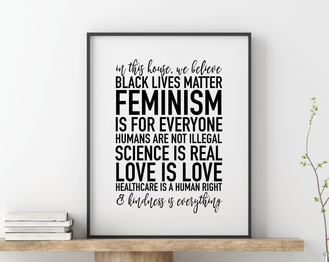In This House We Believe Kindness Equality Values Statement Poster - Image 2