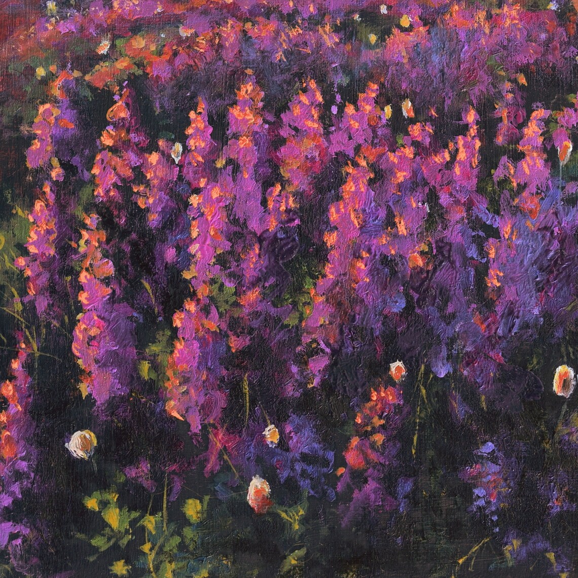 Field Flowers Oil Painting Print, Provencal Landscape - Image 2