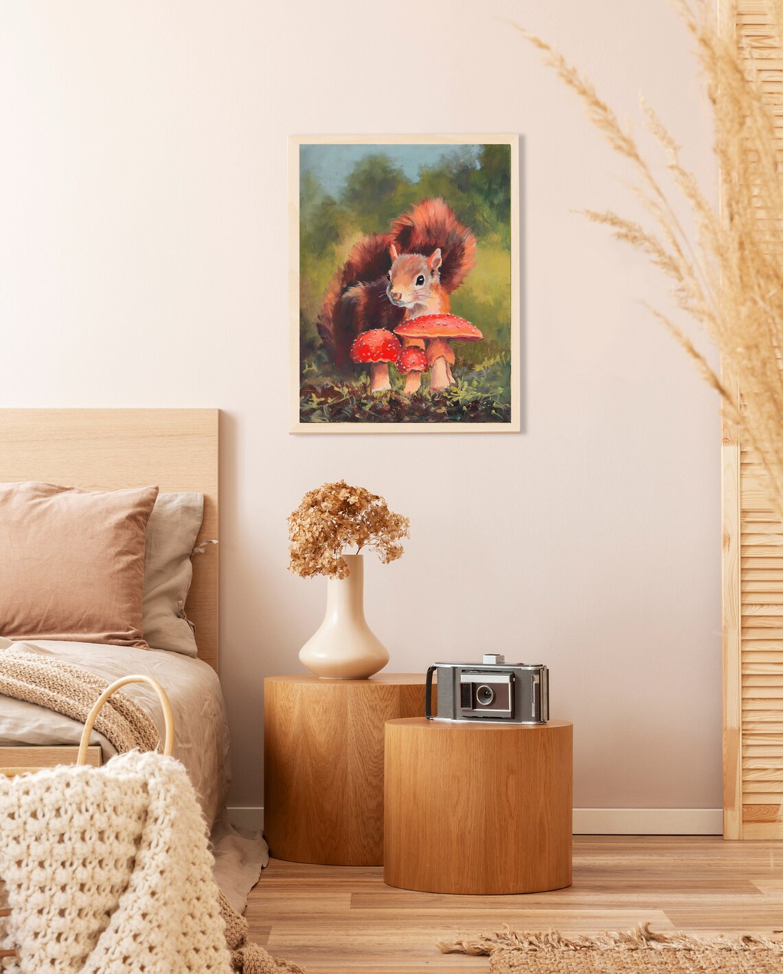 Squirrel Painting, Cottagecore Autumn Wildlife Art - Image 5