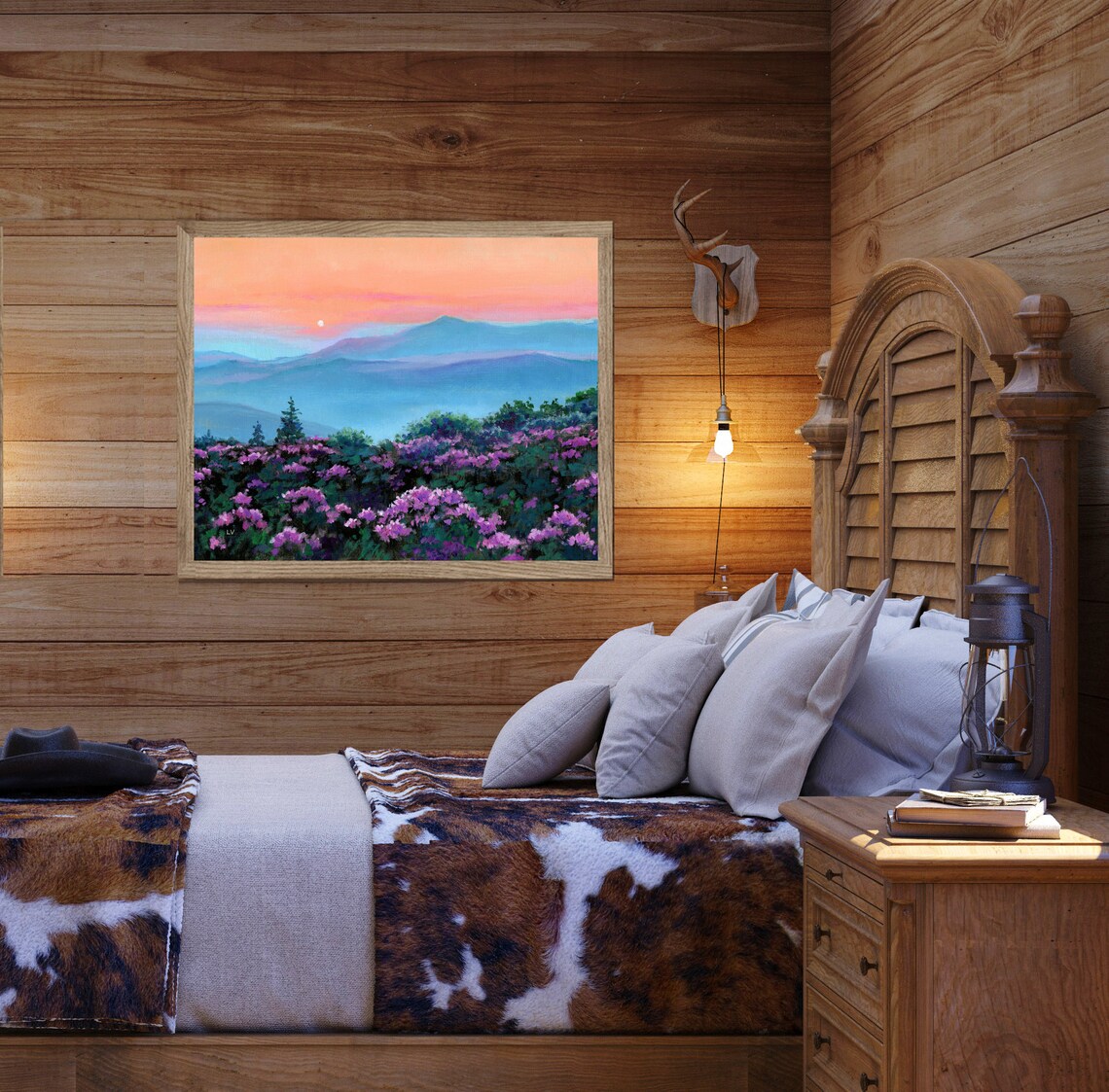 Blue Ridge Mountains Oil Painting Print, Virginia Landscape - Image 5