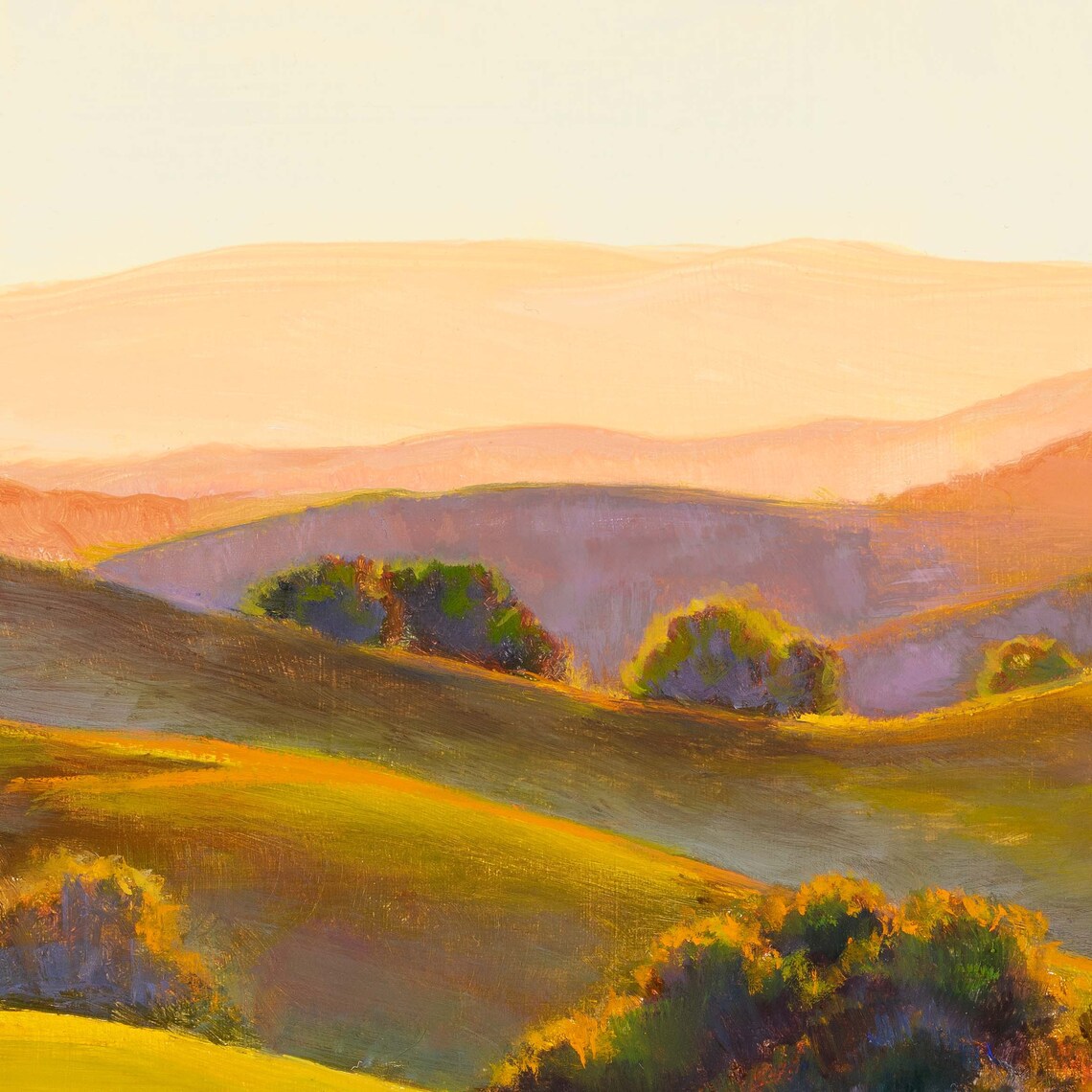 California Rolling Hills Landscape Art Print - Image 4