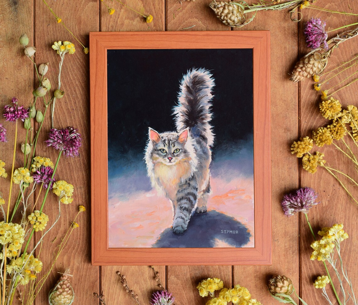 Maine Coon Cat Painting, Cat Lover Wall Art Print - Image 5