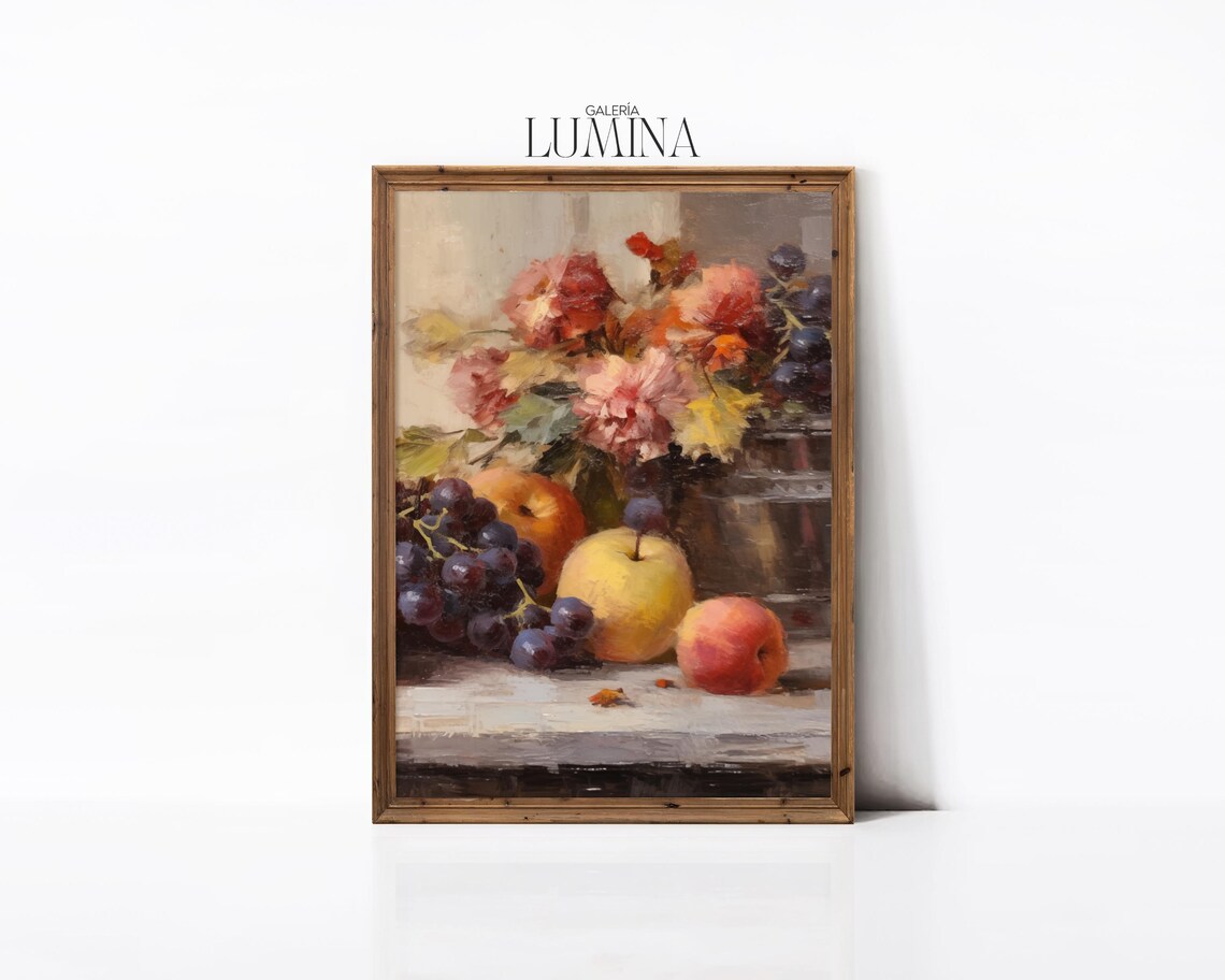 Antique Fruits Still Life, Vintage Kitchen Art Print - Image 2