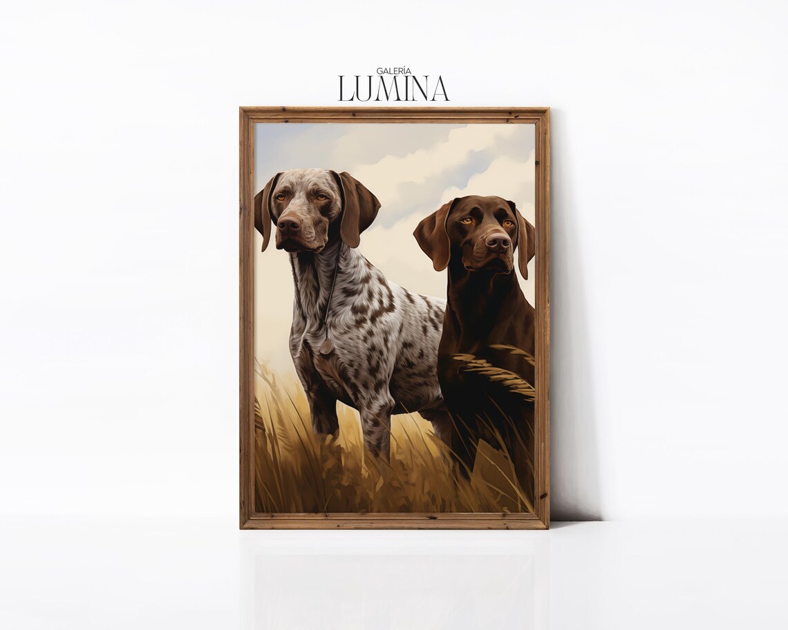 German Shorthaired Pointers Vintage Animal Art Print - Image 3