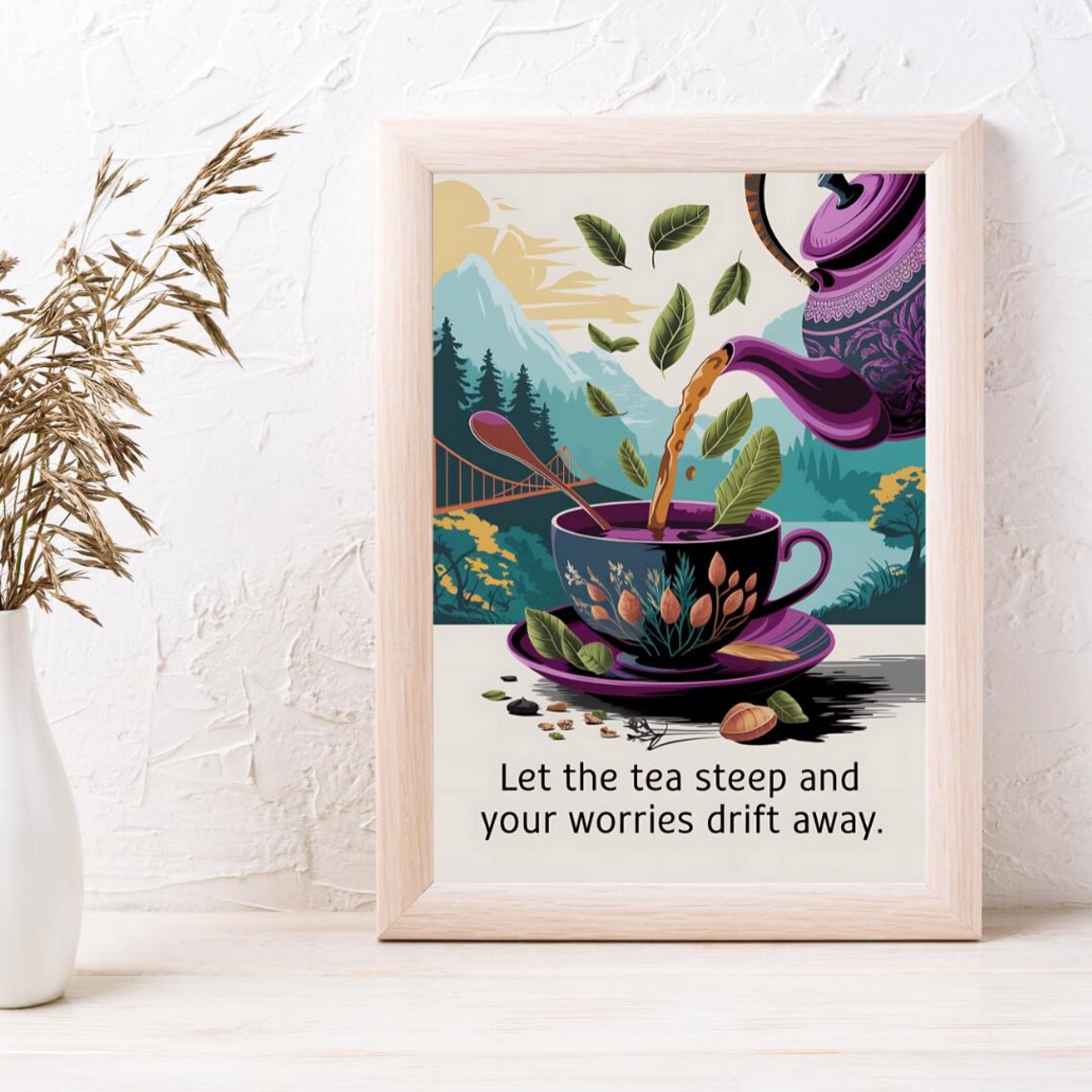 Tea Humour Dining Room Art Print, Tea Decor - Image 5