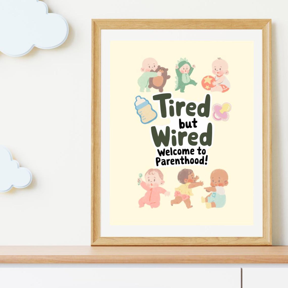 Funny Nursery Artwork, Baby Shower Gift