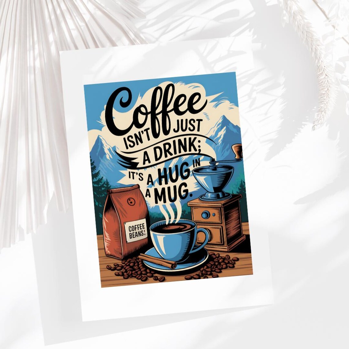 Coffee Sayings Poster, Cafe Kitchen Art Print - Image 6