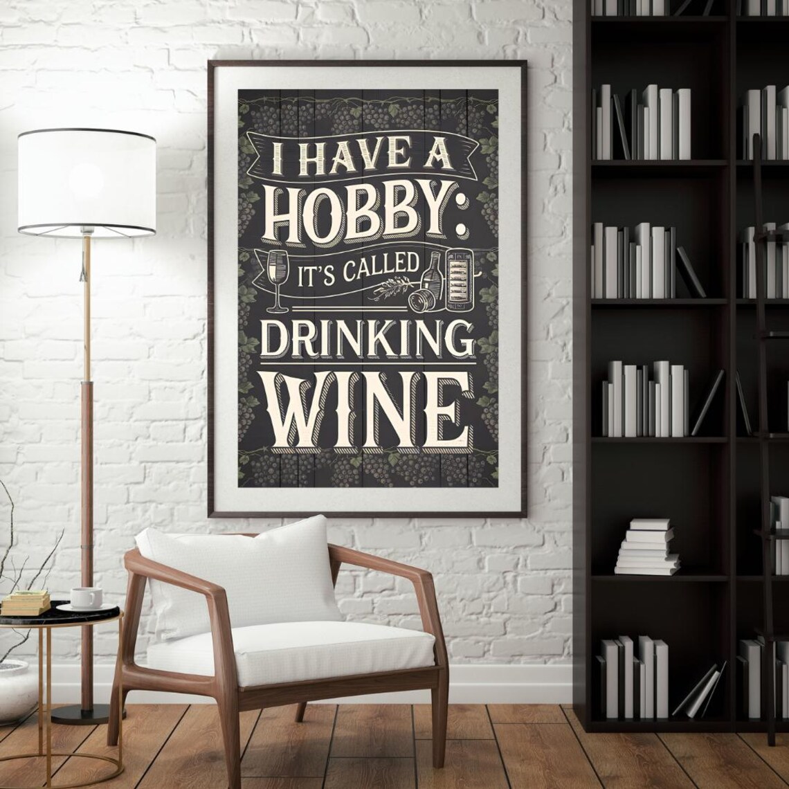 Wine Poster, Funny Kitchen Wall Art Print - Image 4