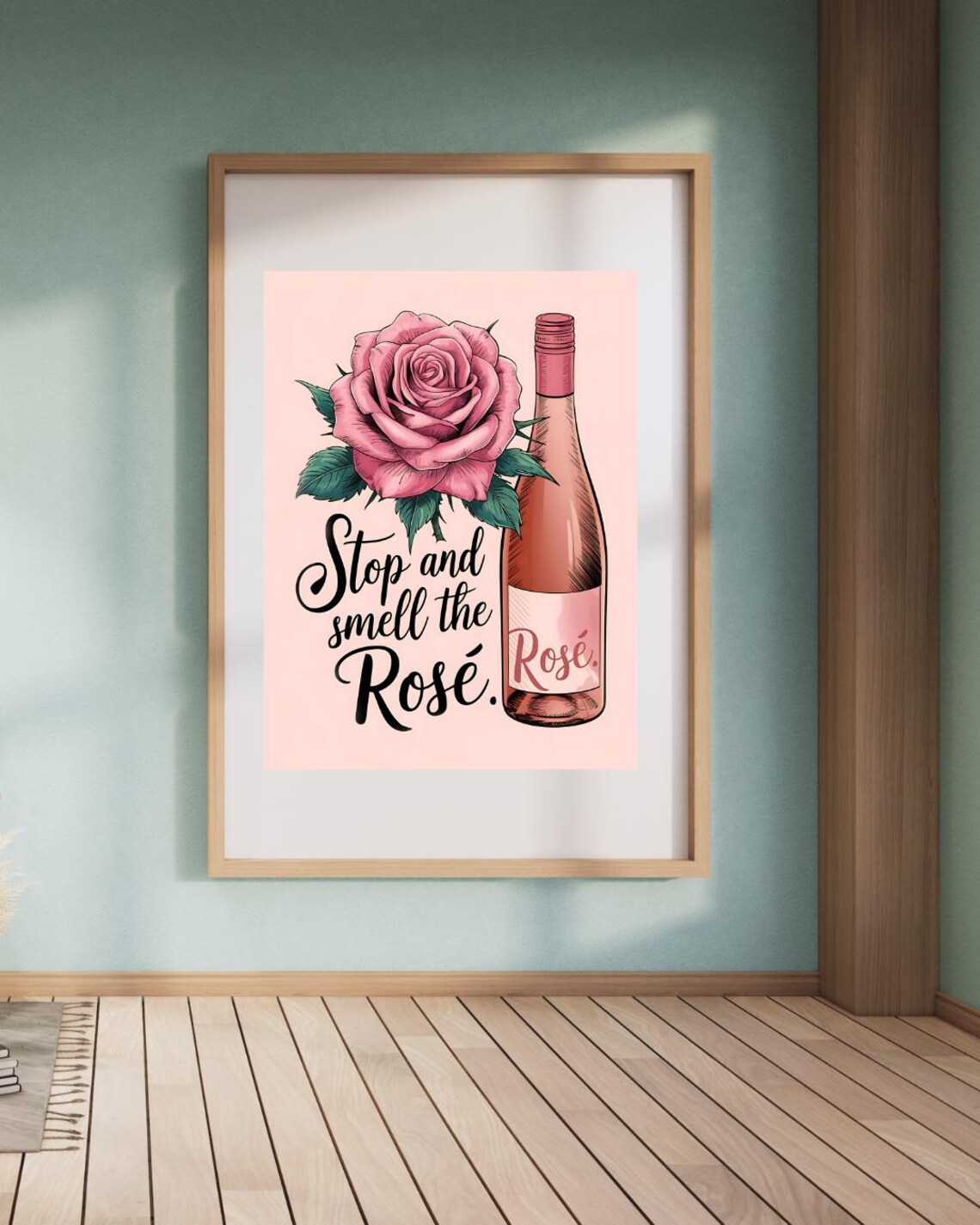Wine Print, Modern Bar Cart Decor - Image 2