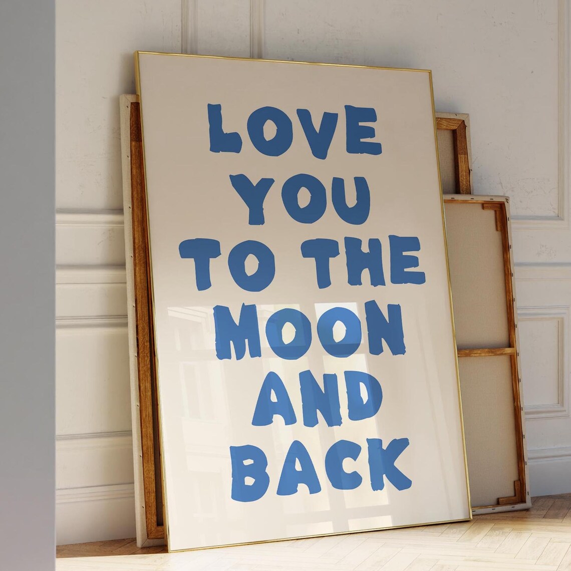 Love You to the Moon and Back Romantic Poster