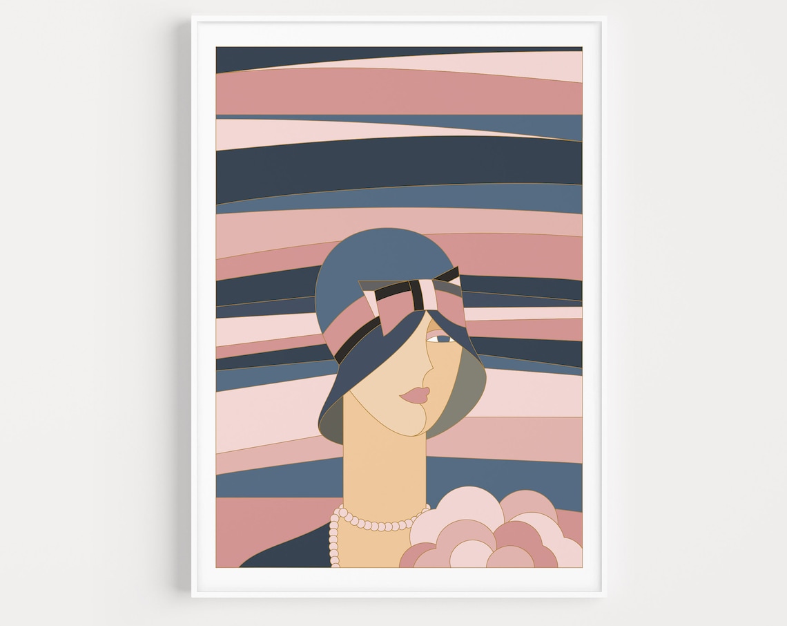 Art Deco Print, Vintage Retro Poster