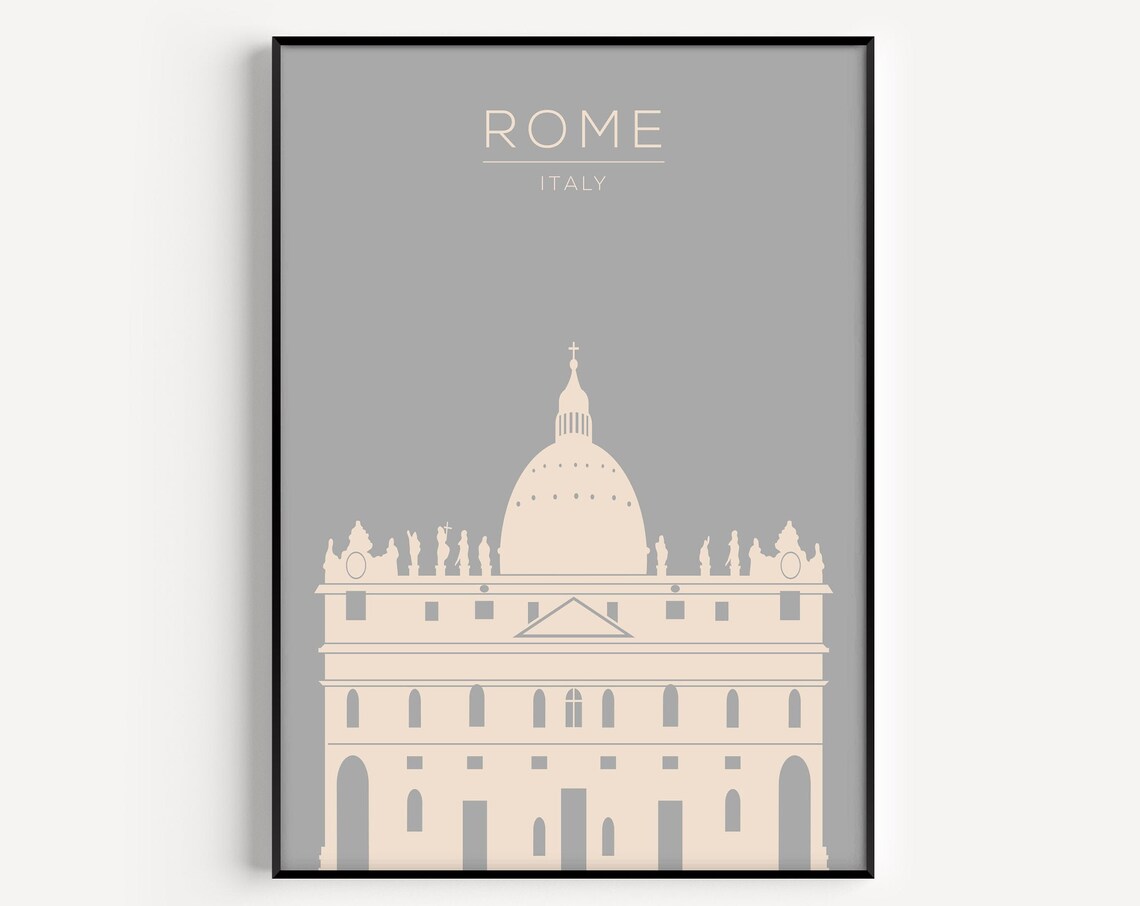 Rome Grey Work Poster Print