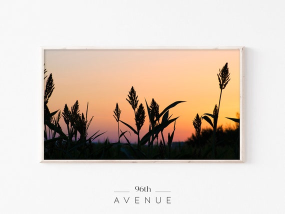 Frame Tv Art Farmhouse Tv Art Field Sunset Countryside Landscape Instant
