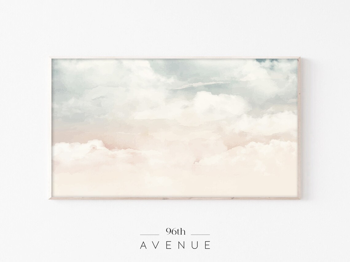 Vintage Cloud Painting Art Print for Frame TV