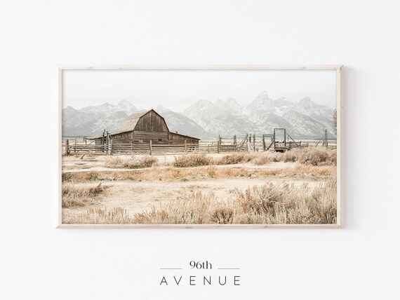 Rustic Barn In Mountains Travel Poster