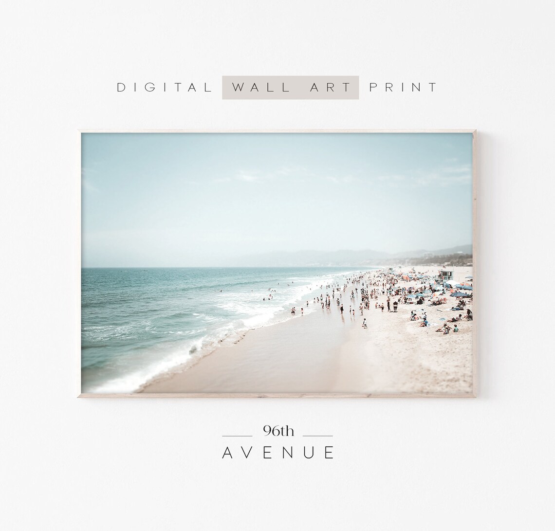 Neutral Beach Print, Boho Coastal Wall Art