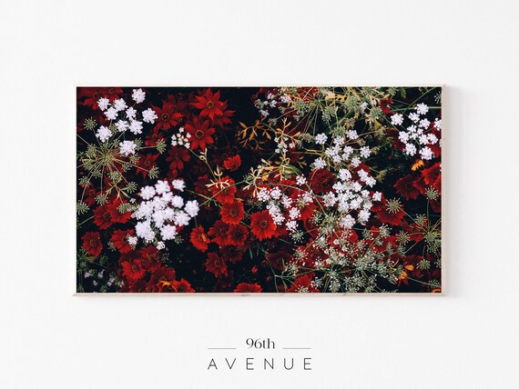 Frame Tv Art Moody Wildflowers Art For Smart Tv