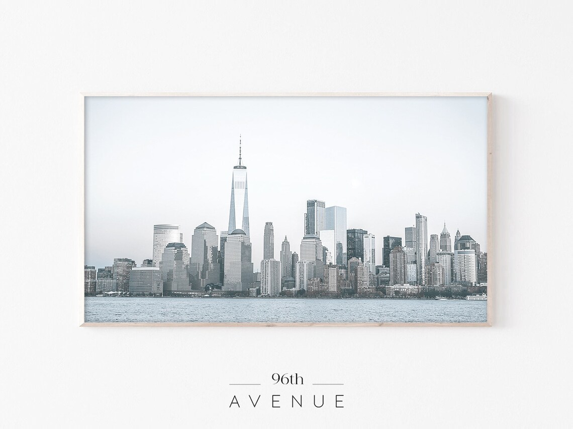 Manhattan Skyline One World Trade Center NYC Cityscape Poster