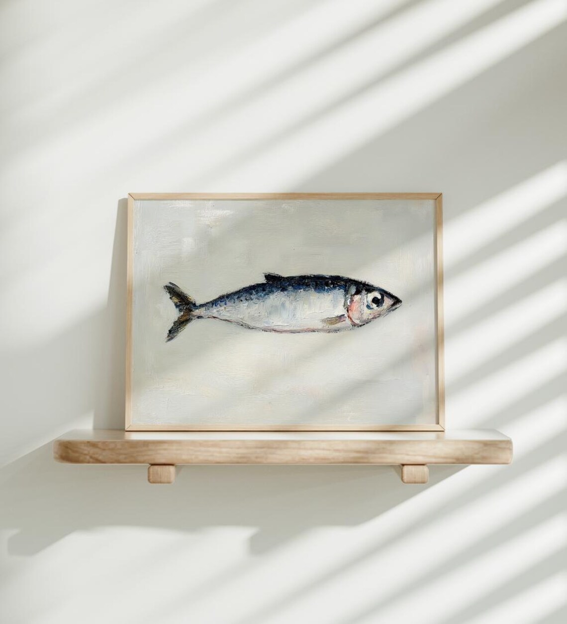 Sardines Oil Painting Print, Vintage Fish Still Life - Image 2