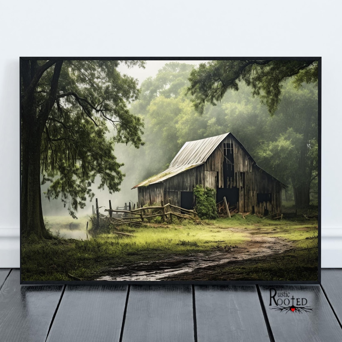 Old Barn Rustic Farmhouse Country Wall Art Print