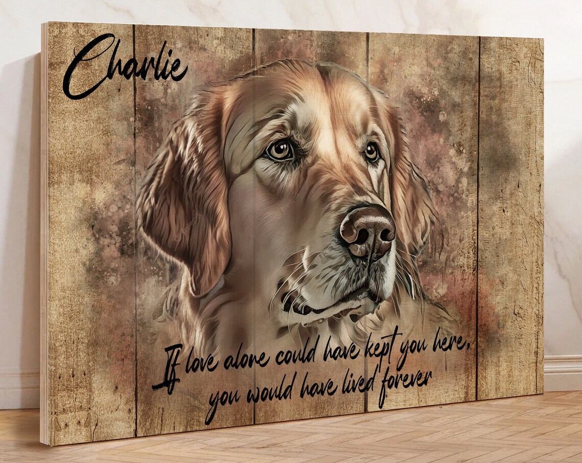 Grumpy Persian Cat Memorial Portrait With Heartfelt Quote Wood Poster - Image 2