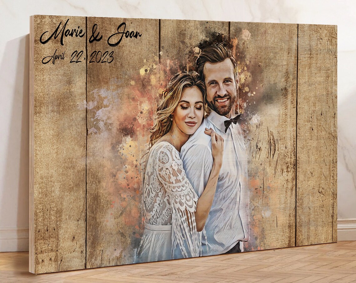 Custom Wedding Guest Book, Layered Wood Decor Sign - Image 3