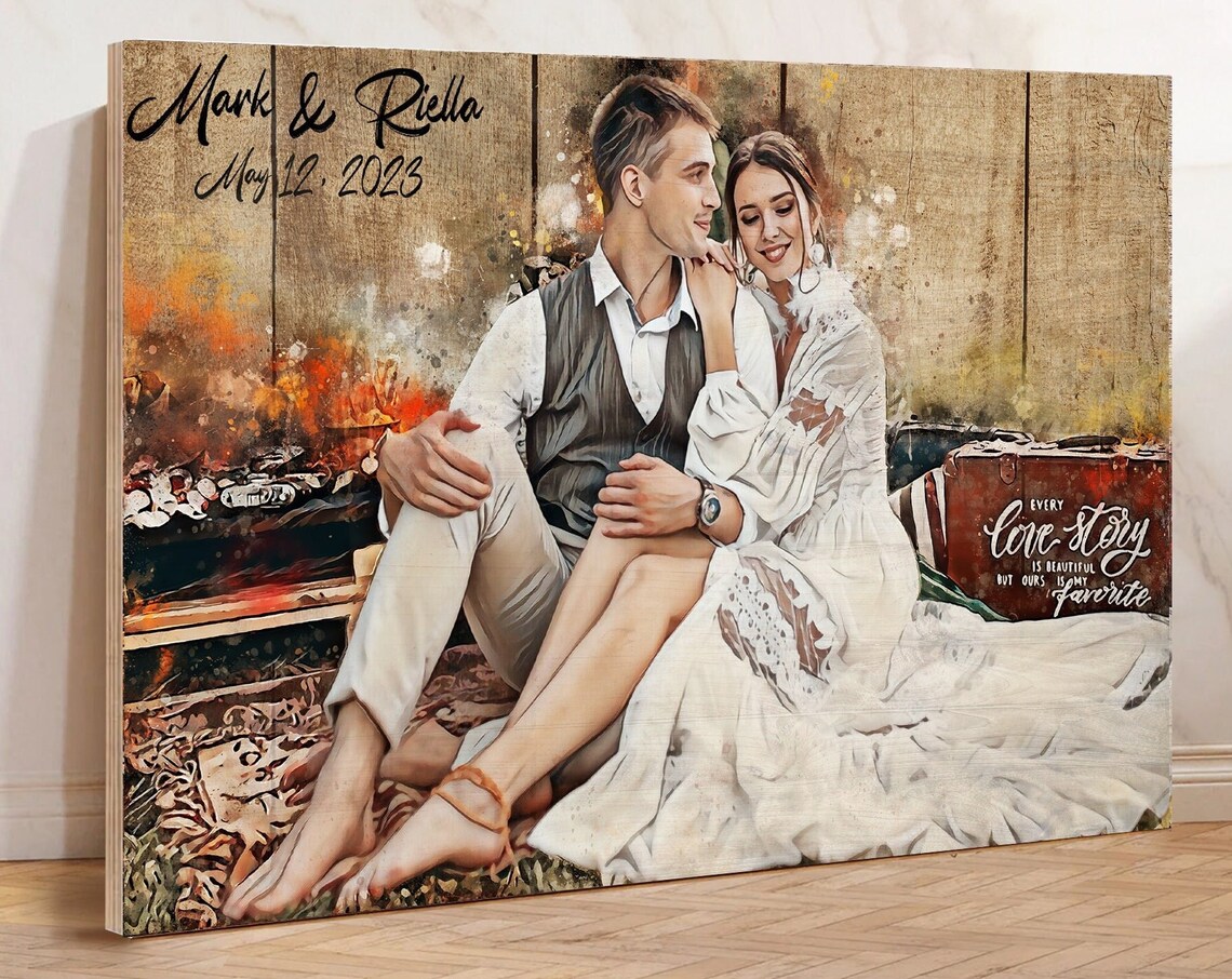 Personalized Wedding Gift For Couple, Table Decor - Image 3
