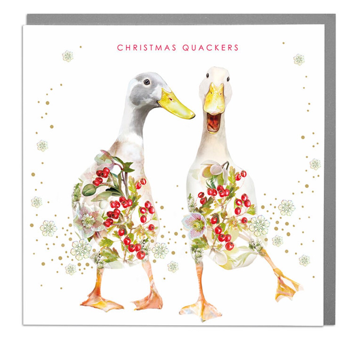 Christmas Quackers Indian Runner Ducks Art Print