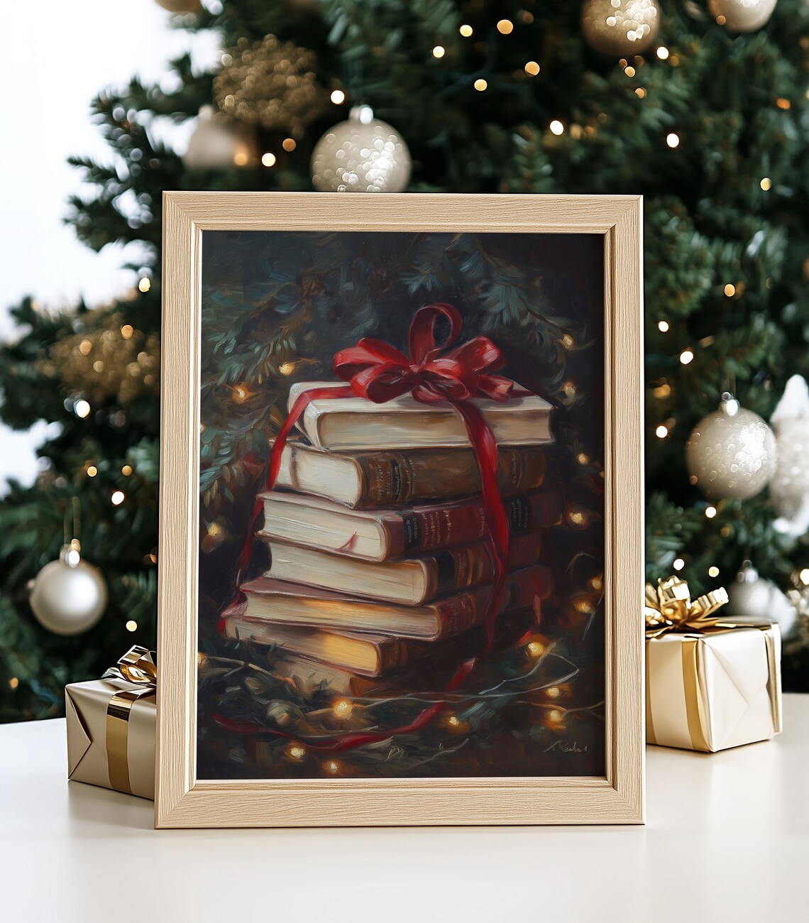 Rustic Christmas Vintage Holiday Art Print - Image 4