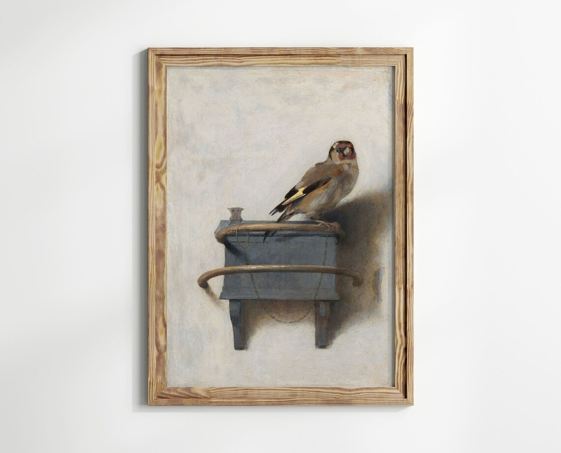 Vintage Bird Art Print, Moody Still Life - Image 3