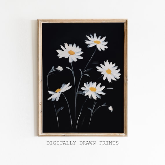 Dark Botanical Vintage Print Farmhouse Wall Decor Moody Botanical Wall Art Living Room Art Floral Art