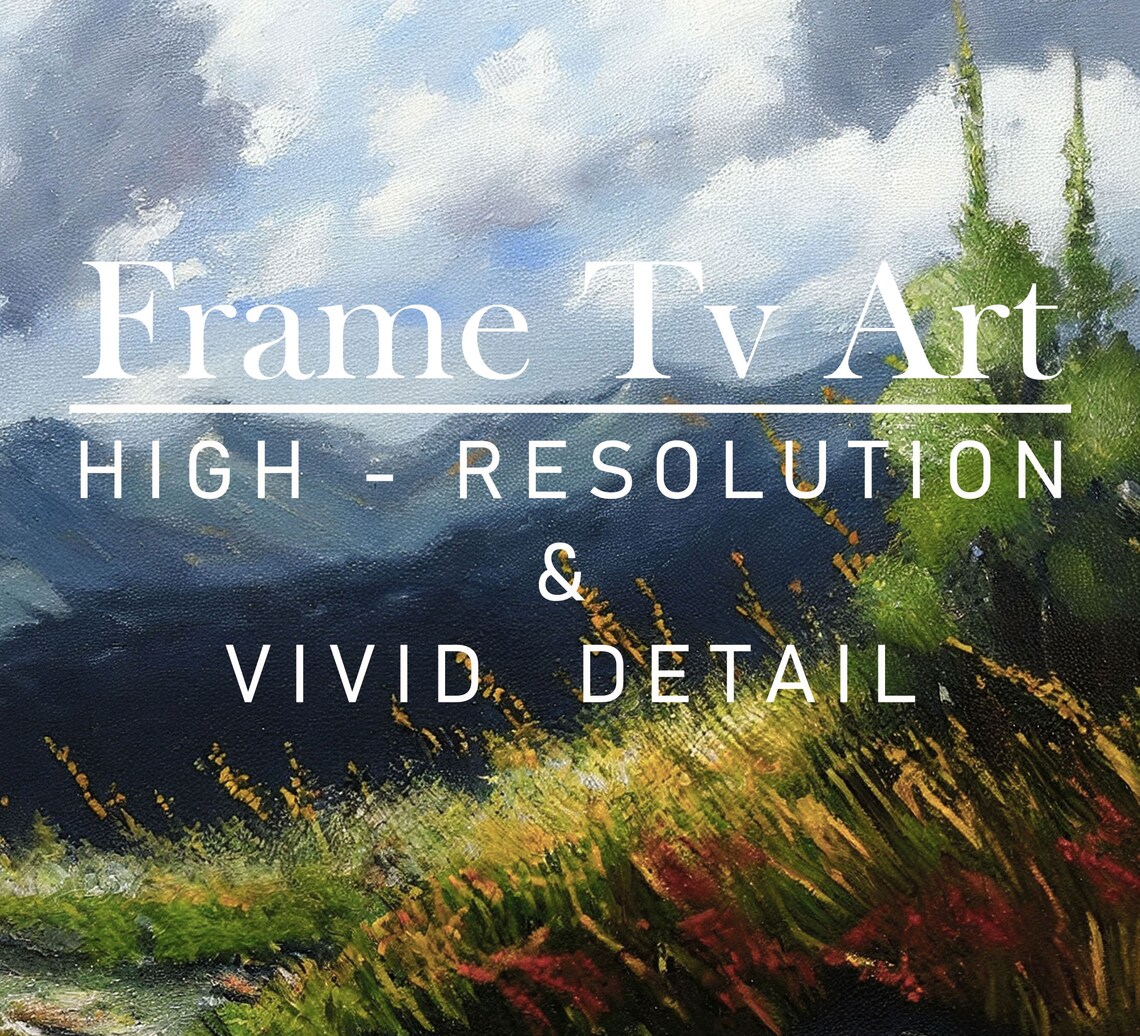 Mountain Valley Wildflower Meadow Dramatic Clouds Alpine Poster - Image 3