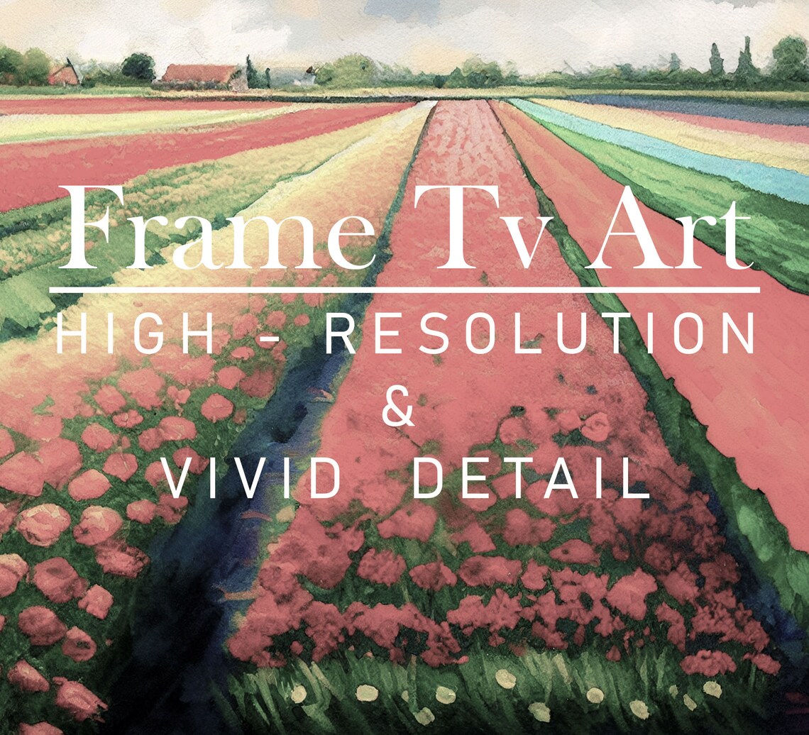 Colorful Tulip Fields Farmhouse Dutch Flower Farm Spring Poster - Image 2